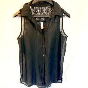 Sheer sleeveless top
